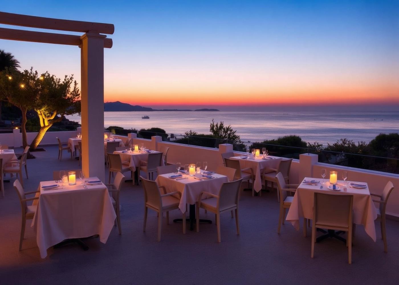 Sea view restaurant terrace